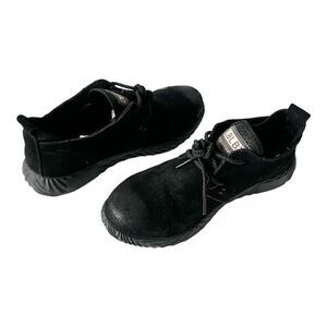 Jingpin LBLBX Men’s Black Leather Steel Toe Safety Work Shoes Size 9